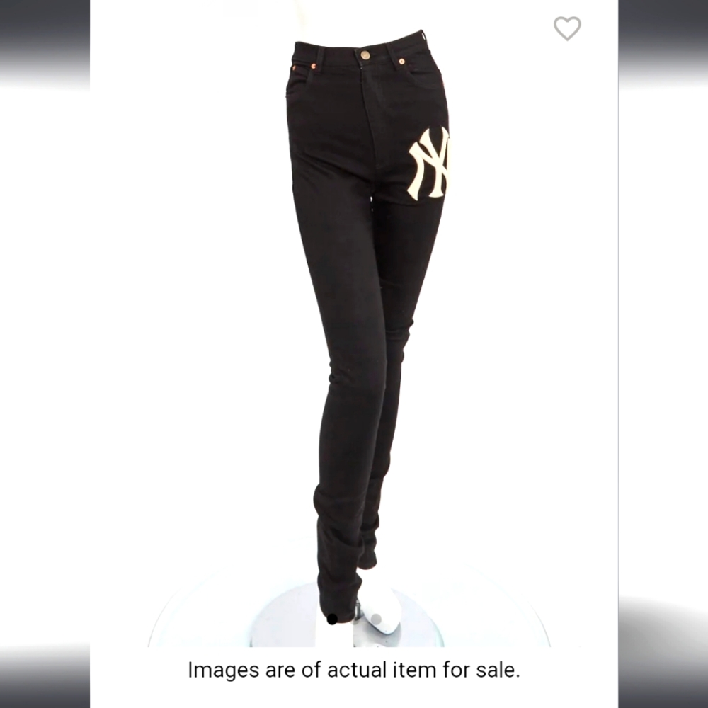 NWT Gucci Black NY Yankees Jeans